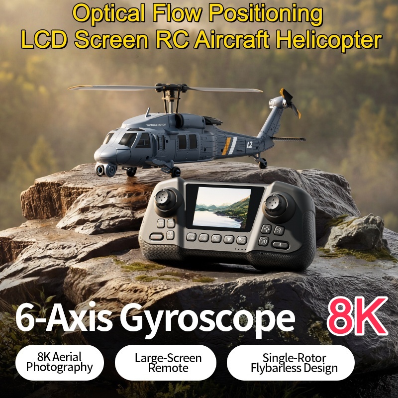 Rc Helicopter Coaxial - 8K Flybarless Optical Flow Hover LCD