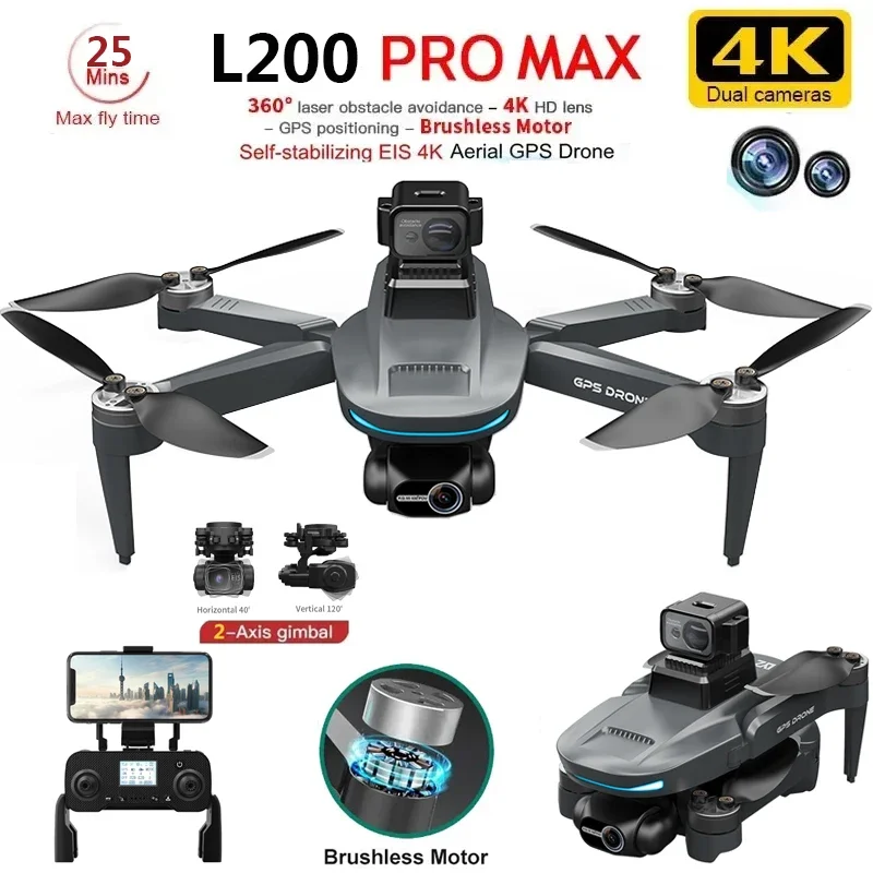 L200 PRO MAX Drone 4K 2-Axis P - Rc Helicopter Electric recensione e prezzo