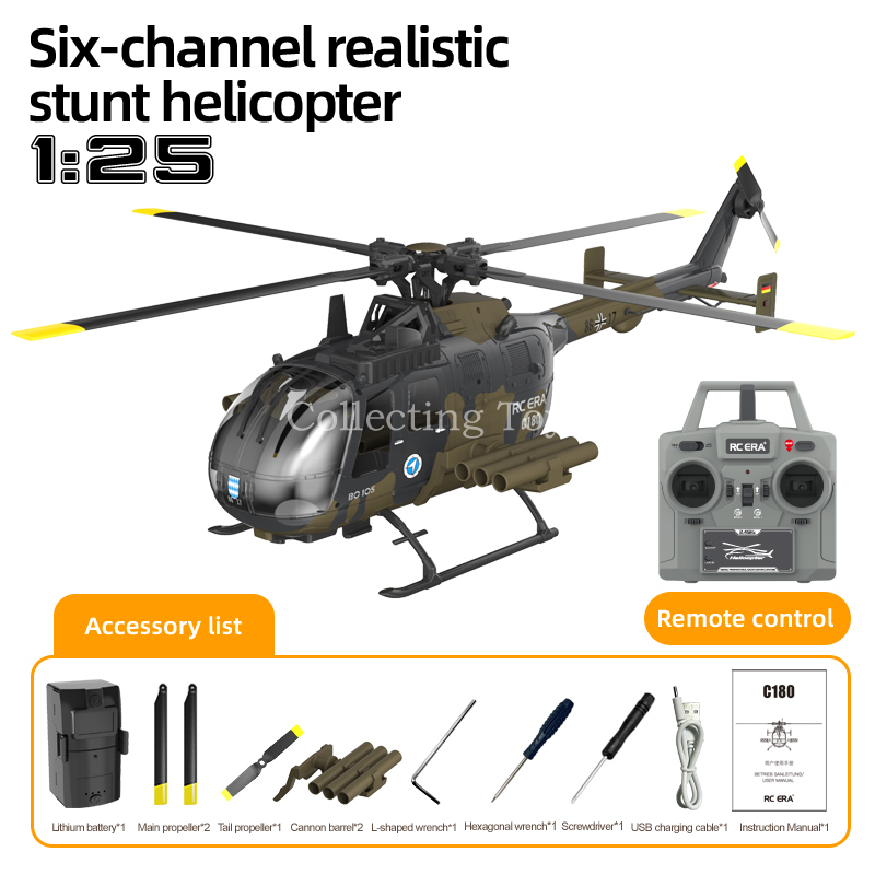 Rc Era C180 Bo105 1/25 Scale 6 - Rc Helicopter Gyro recensione e prezzo