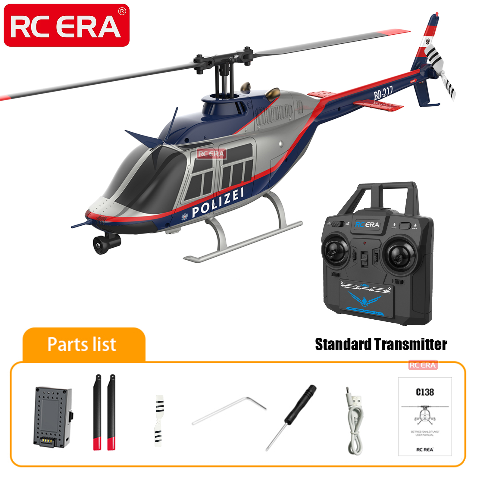 RC ERA C138 BELL 206 Jet Range - Rc Helicopter Gyro recensione e prezzo
