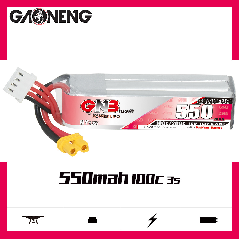 GNB HV 11.4V 550mAh 100C/200C  - Rc Helicopter Battery recensione e prezzo