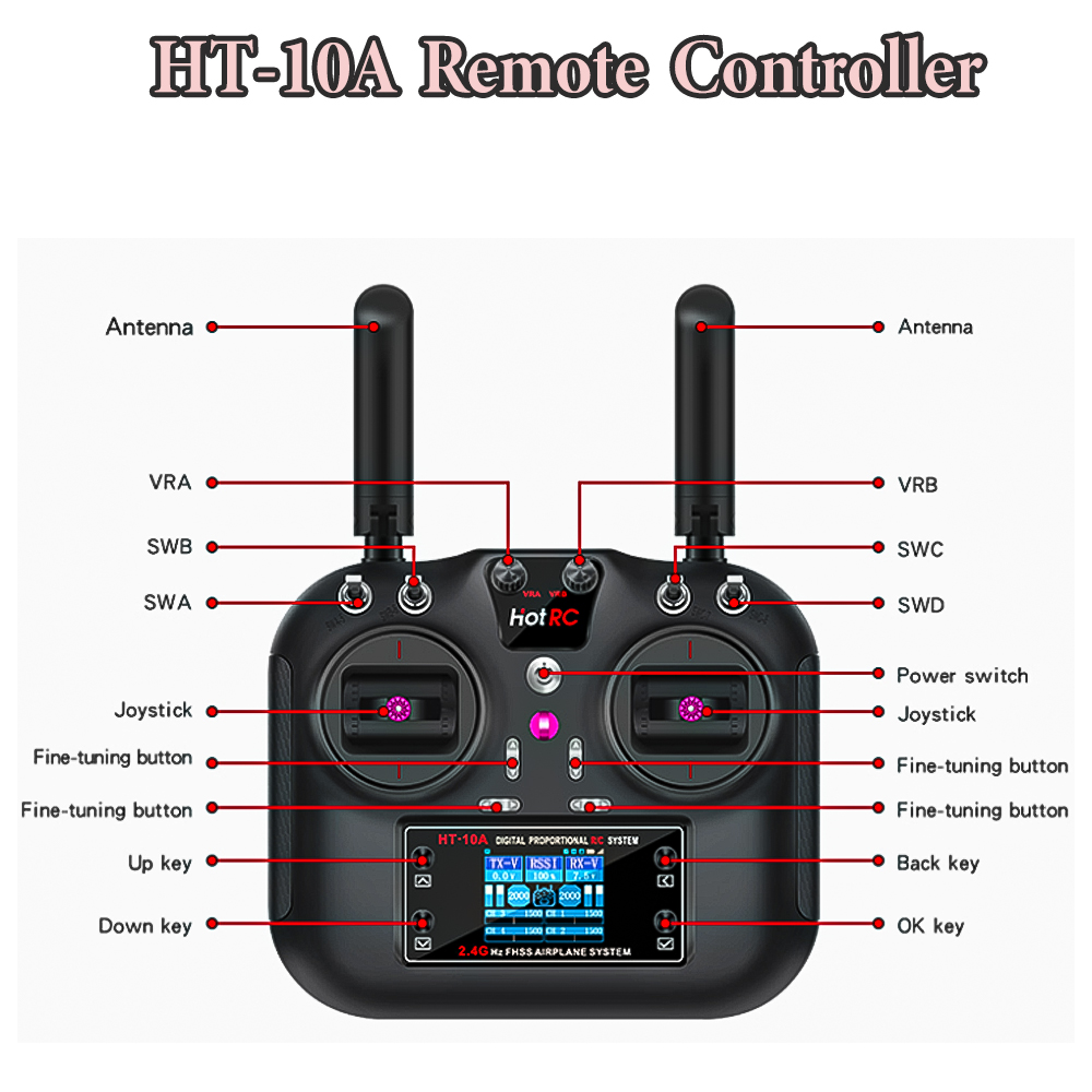 Hotrc HT-10A 2.4G 10CH Transmi - Rc Helicopter Battery recensione e prezzo
