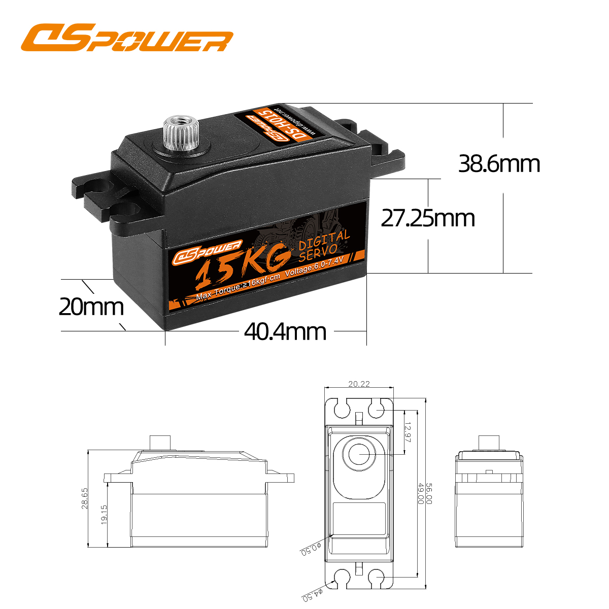 DSpower 15KG High Troque Metal - Rc Helicopter Motor recensione e prezzo