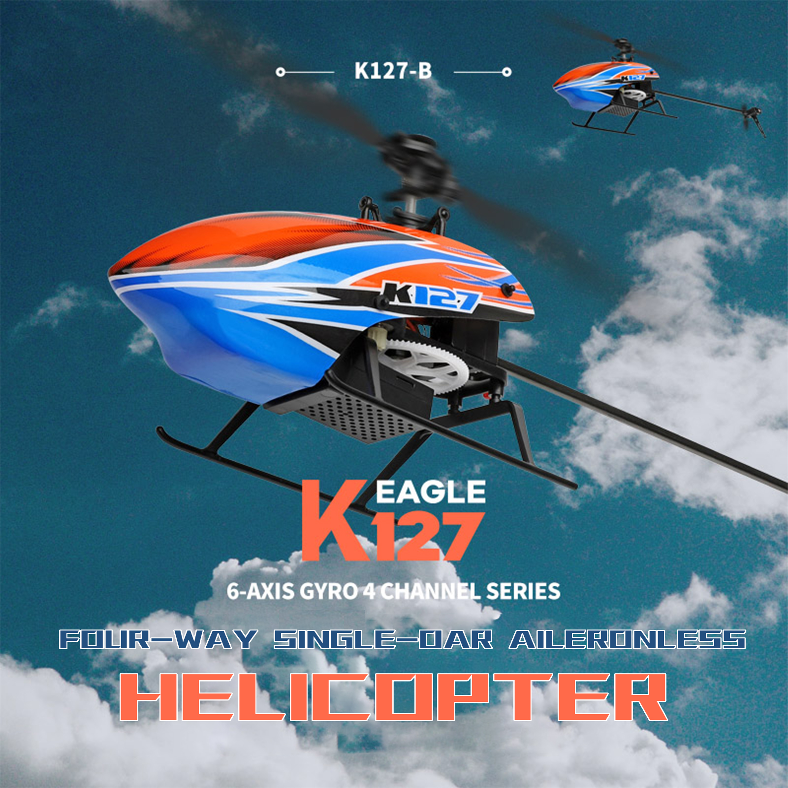 WLtoys XK K127 4CH 6-axis Gyro - Rc Helicopter Single Rotor recensione e prezzo