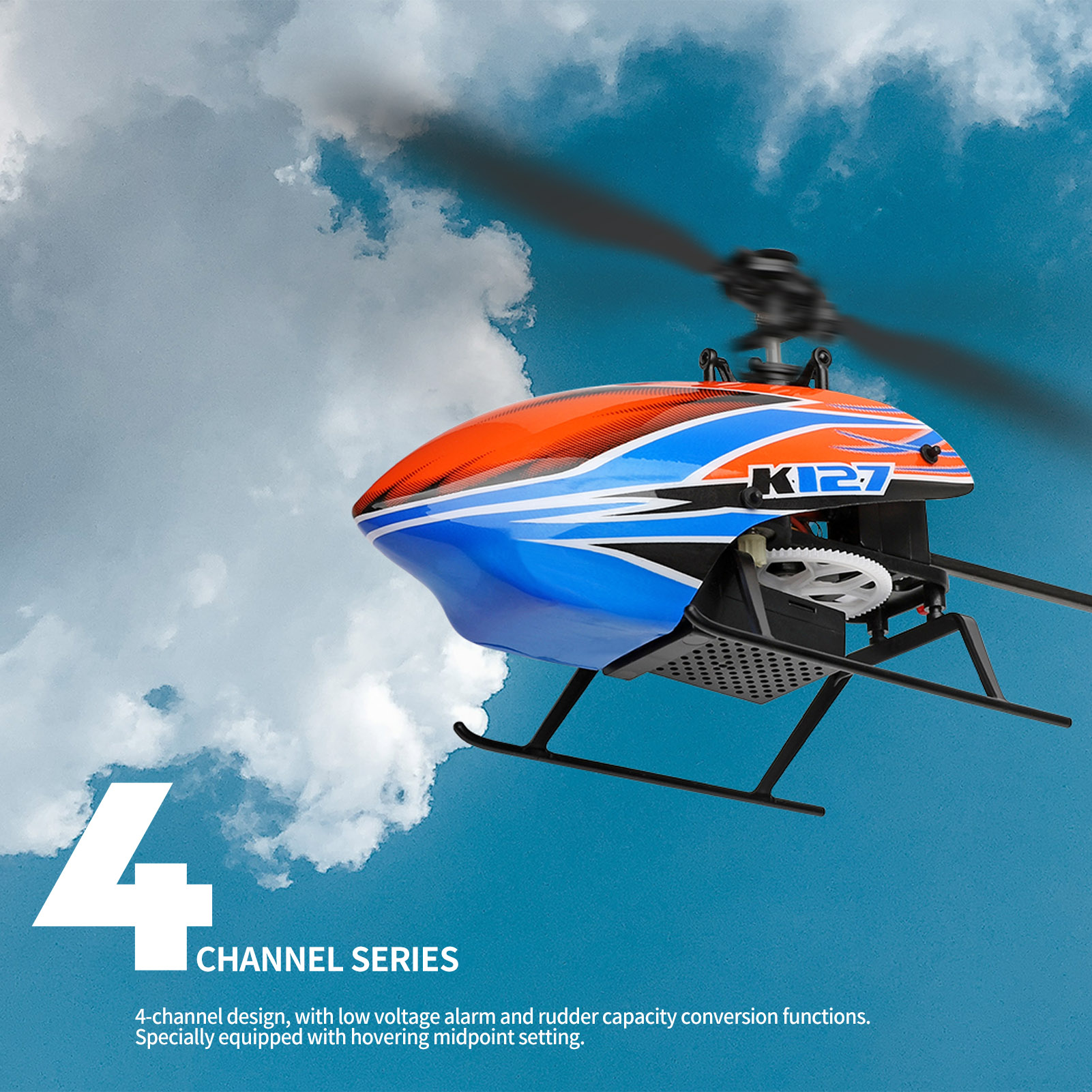 WLtoys XK K127 4CH 6-axis Gyro - Rc Helicopter Single Rotor recensione e prezzo