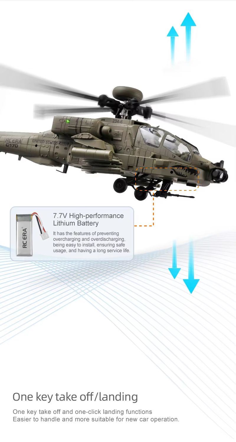 New In Stock RC Era Ah-64d Apa - Rc Helicopter Single Rotor recensione e prezzo